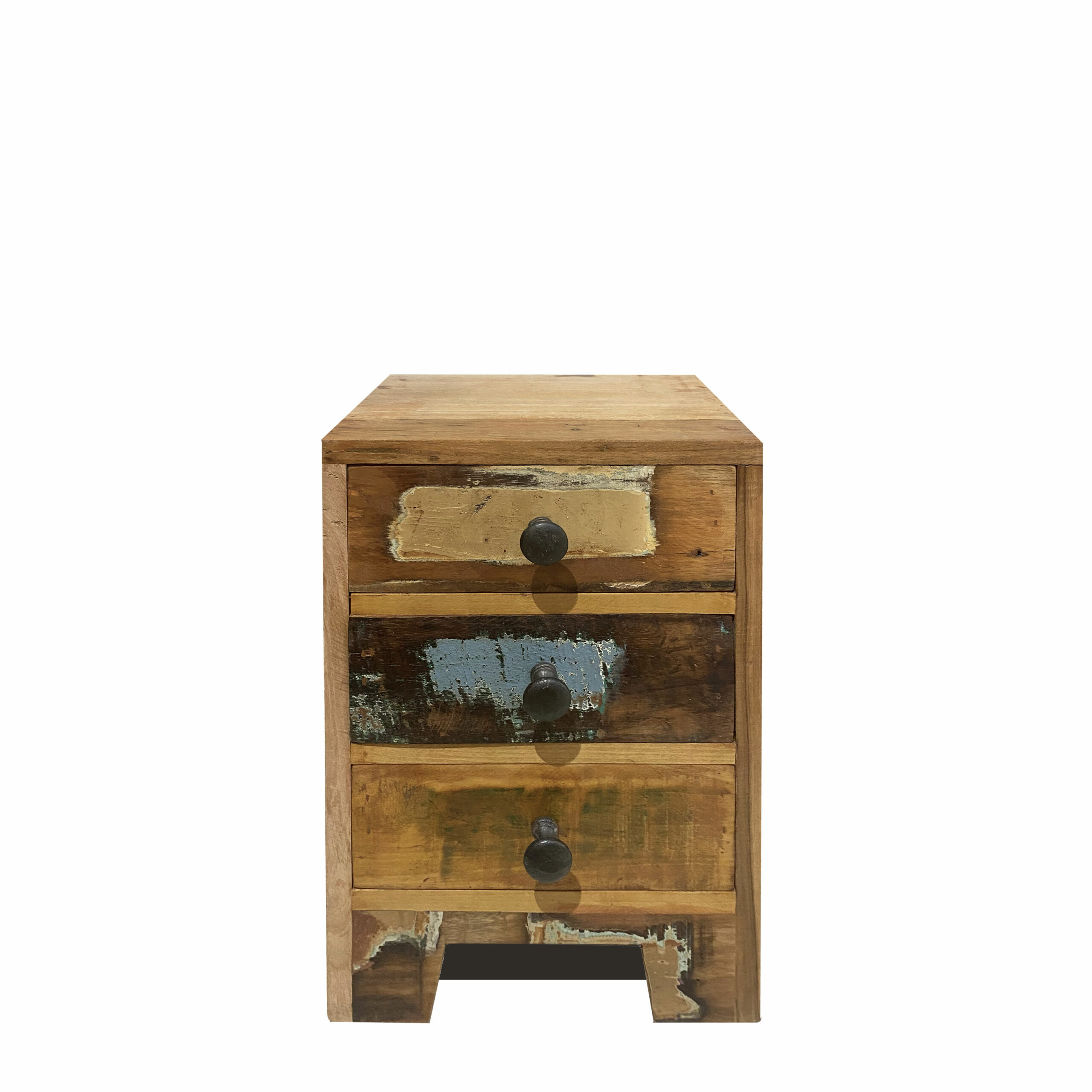 Cajonera de teca reciclada de 3 cajones Cajonera de teca reciclada de 3 cajones