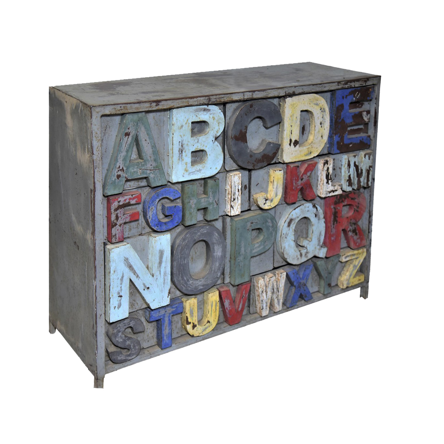 Cómoda de metal con 10 cajones Cómoda de metal con 10 cajones de Casa Azul