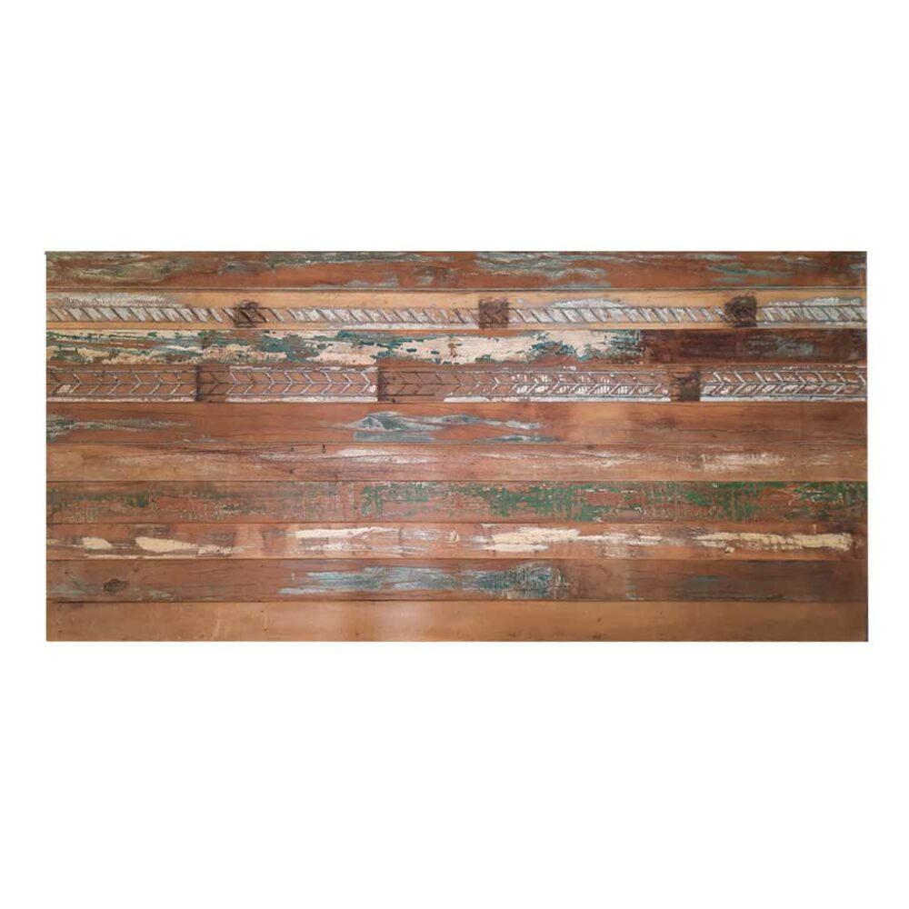 Cabezal de 180 cm de maderas de colores