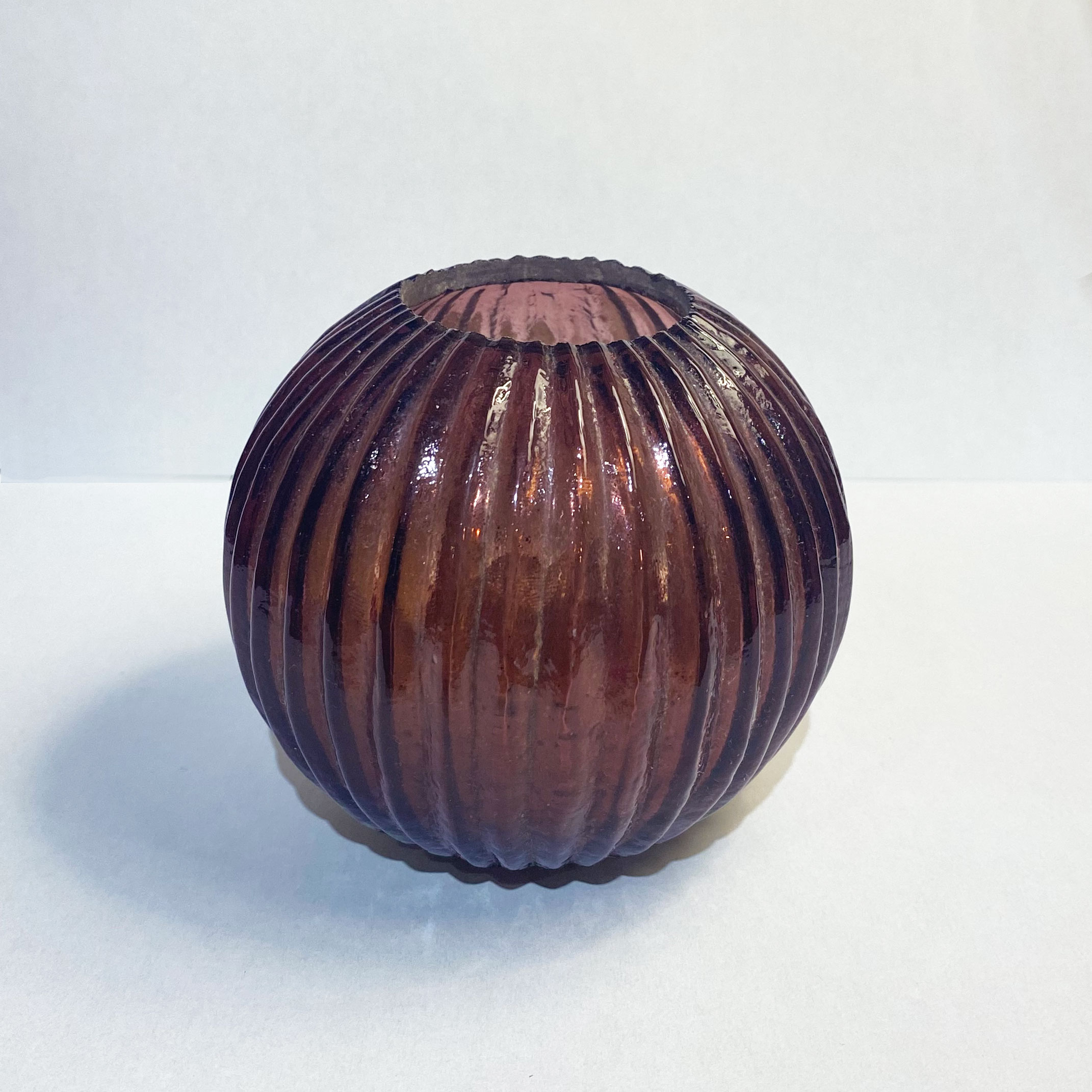 portavelas cristal malva