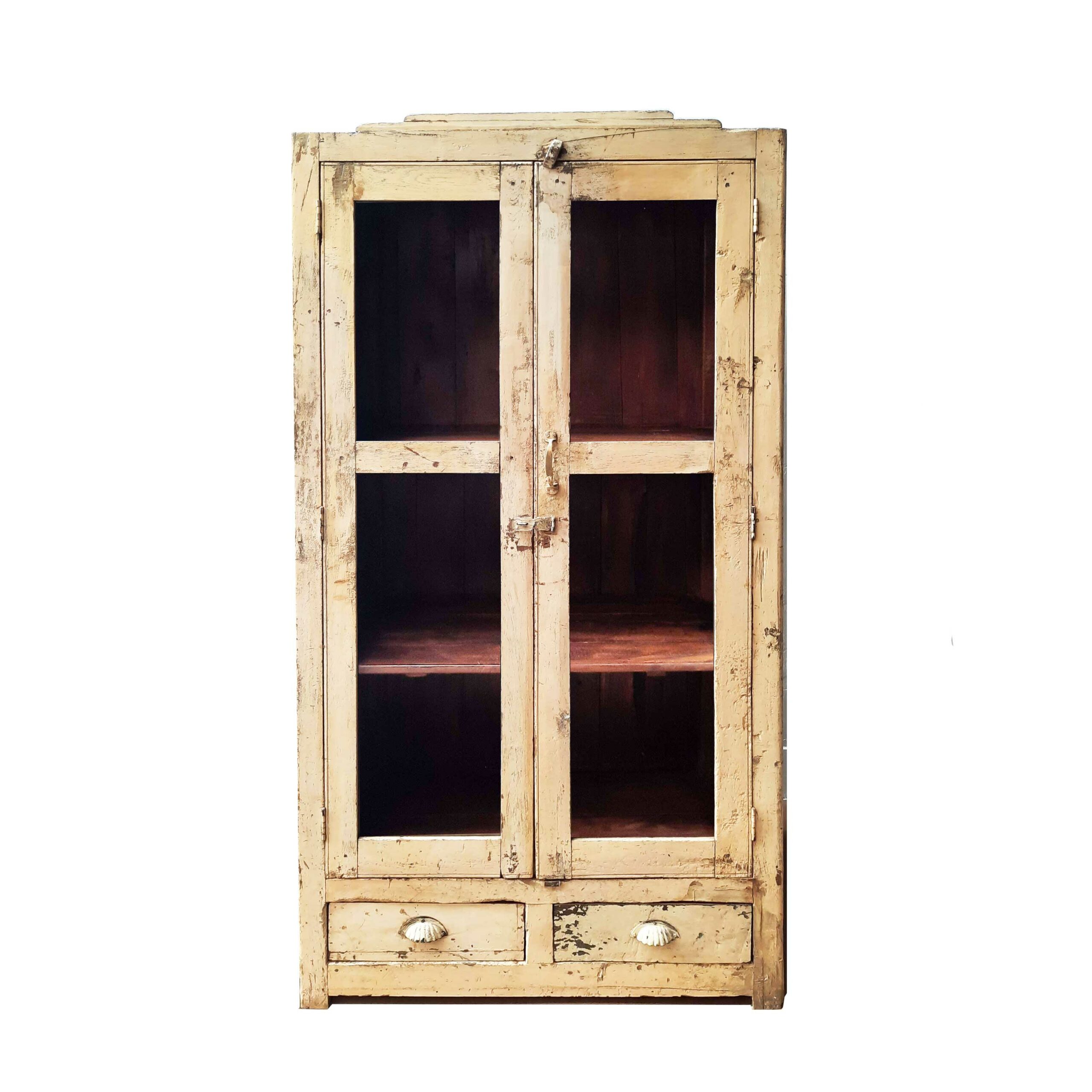 Vitrina de madera color blanco