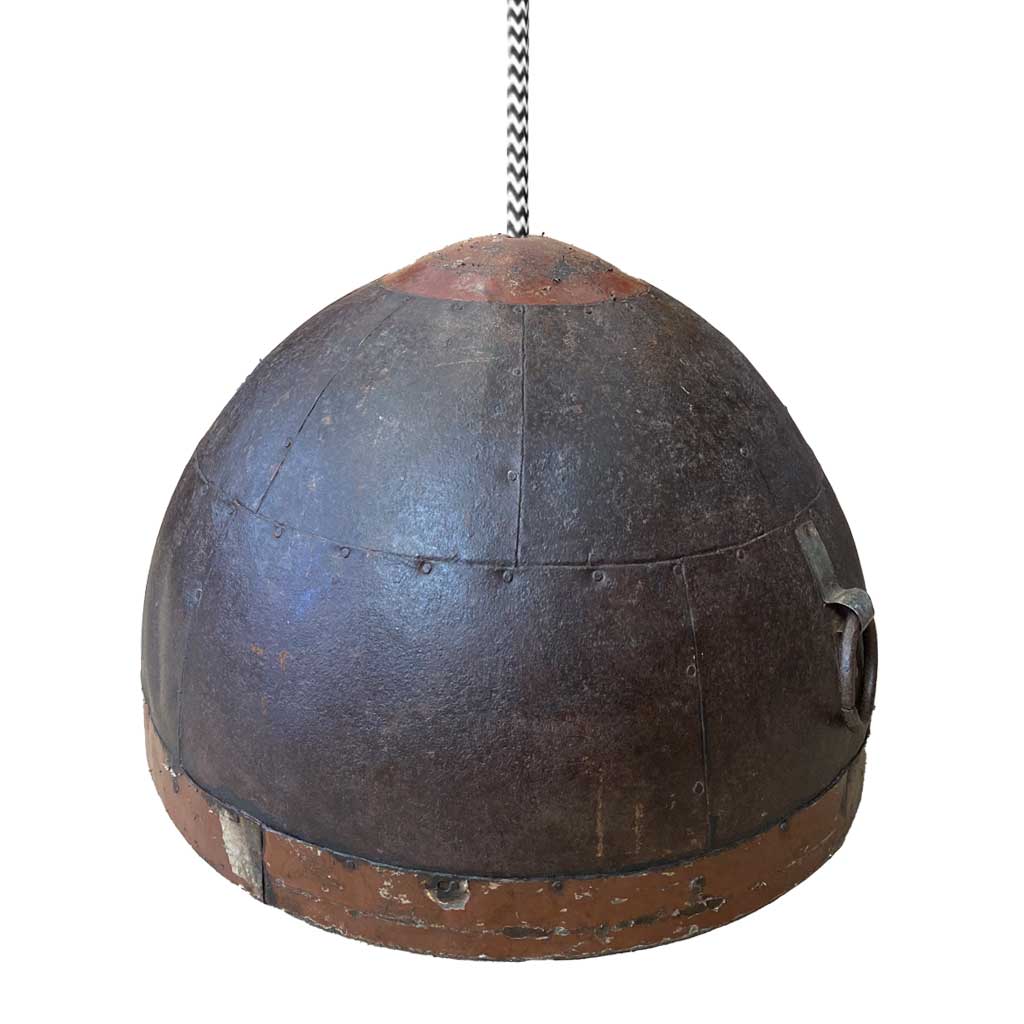 Lámpara Nagada Lámpara de techo de hierro. Antiguo tambor
