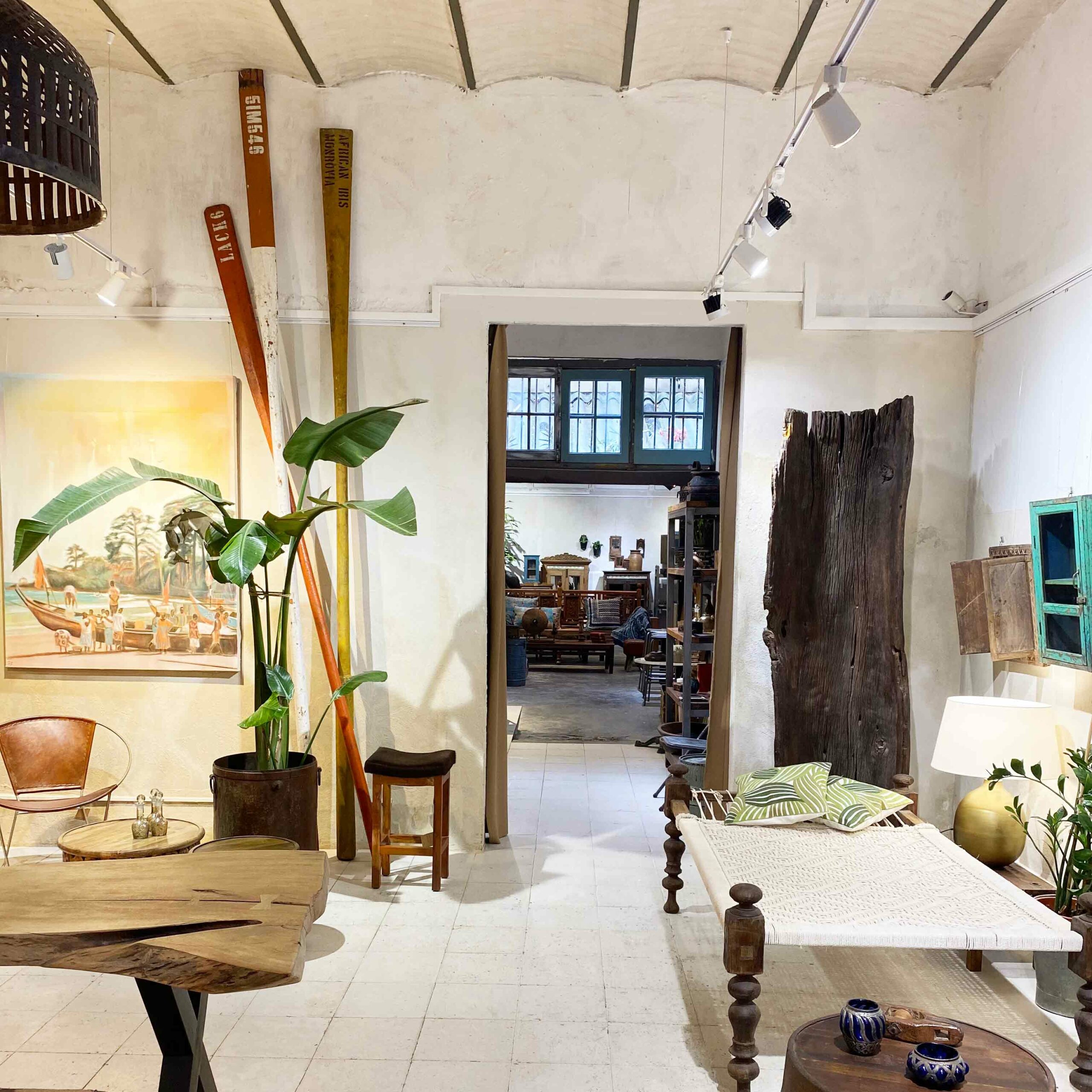 Remos vintage Tienda Casa Azul en Barcelona