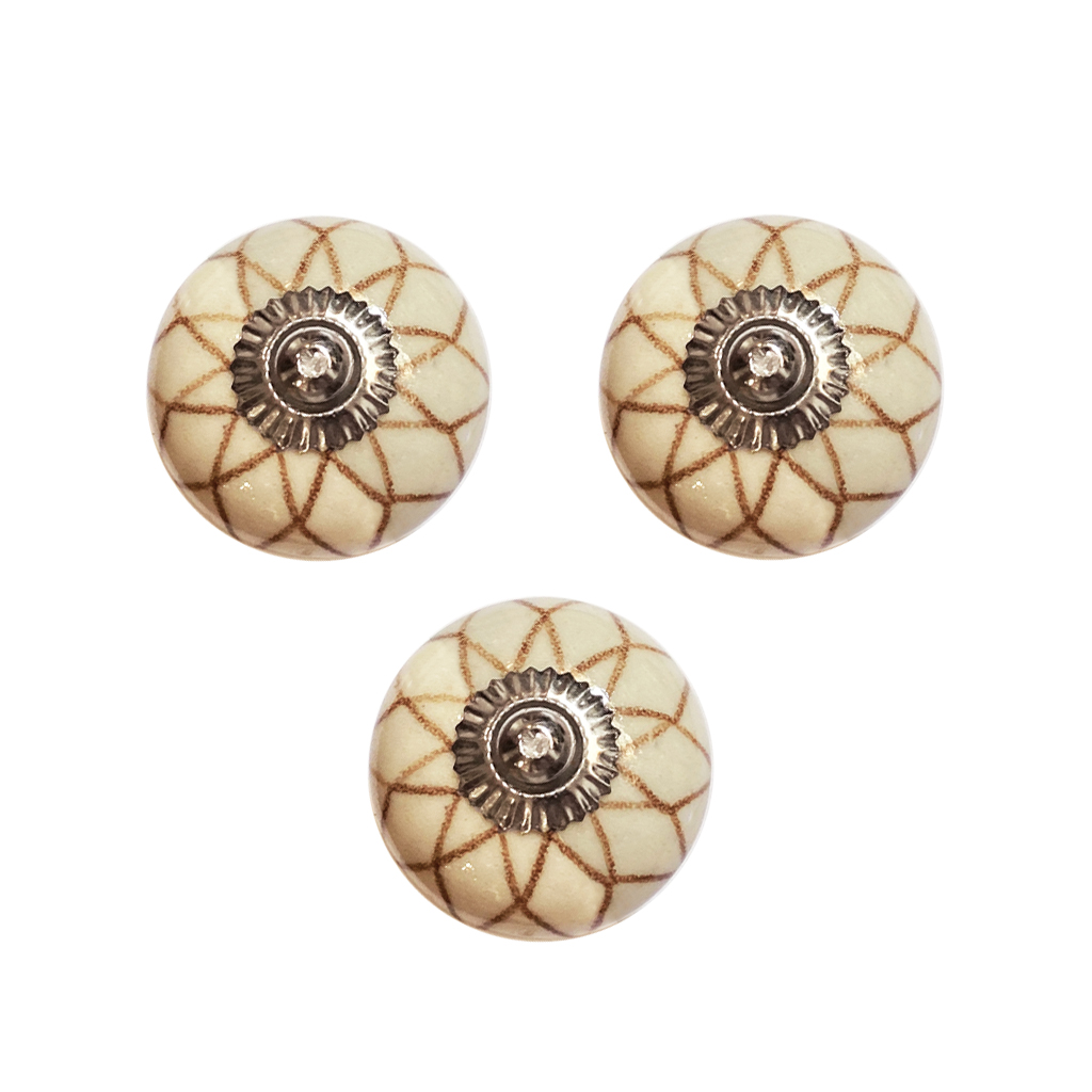 Pomos cerámica Caramel Tres pomos cerámica Caramel