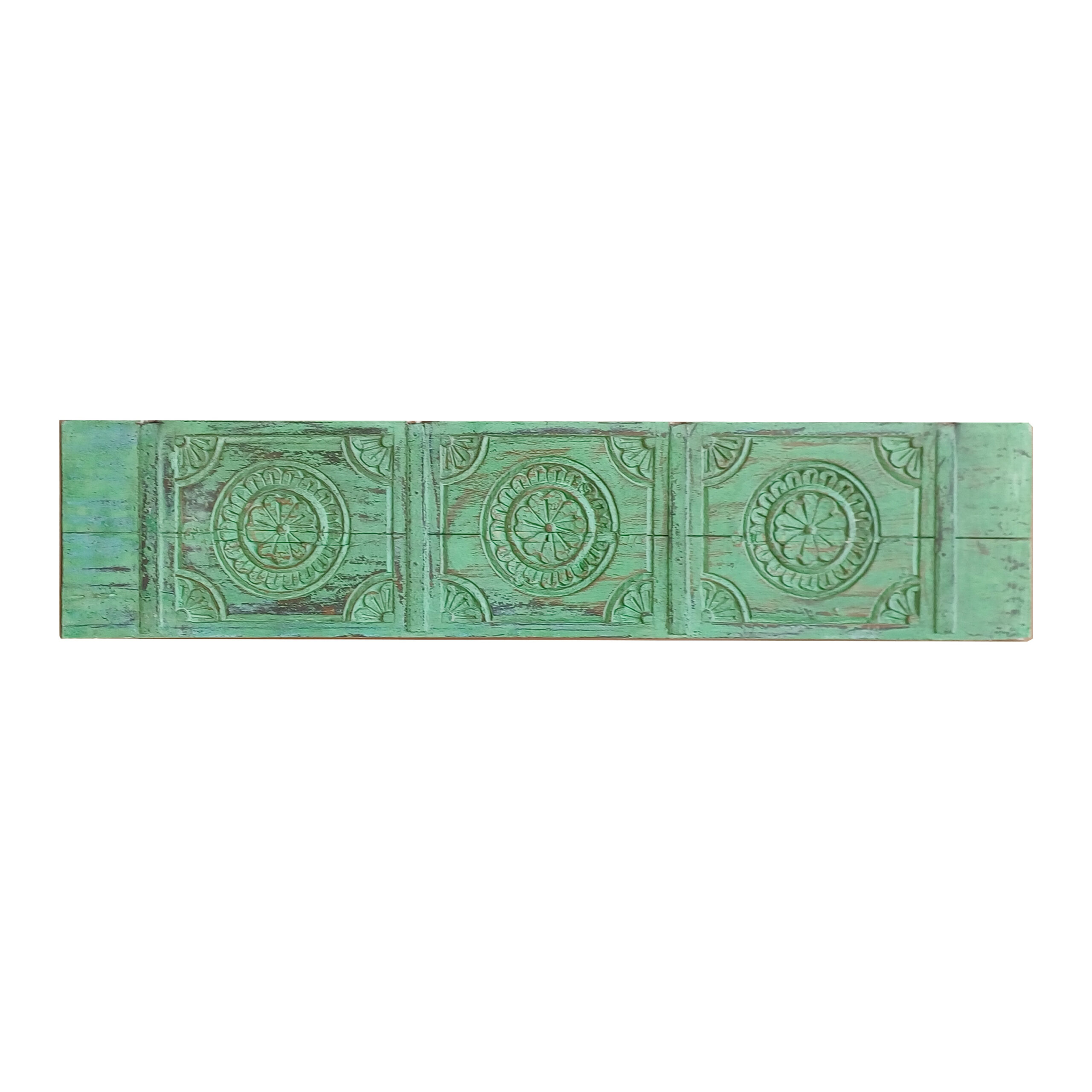 Cabezal-169cmx3cm-x38-cm- Cabecero 170 cm antiguo porticón verde turquesa de Casa Azul