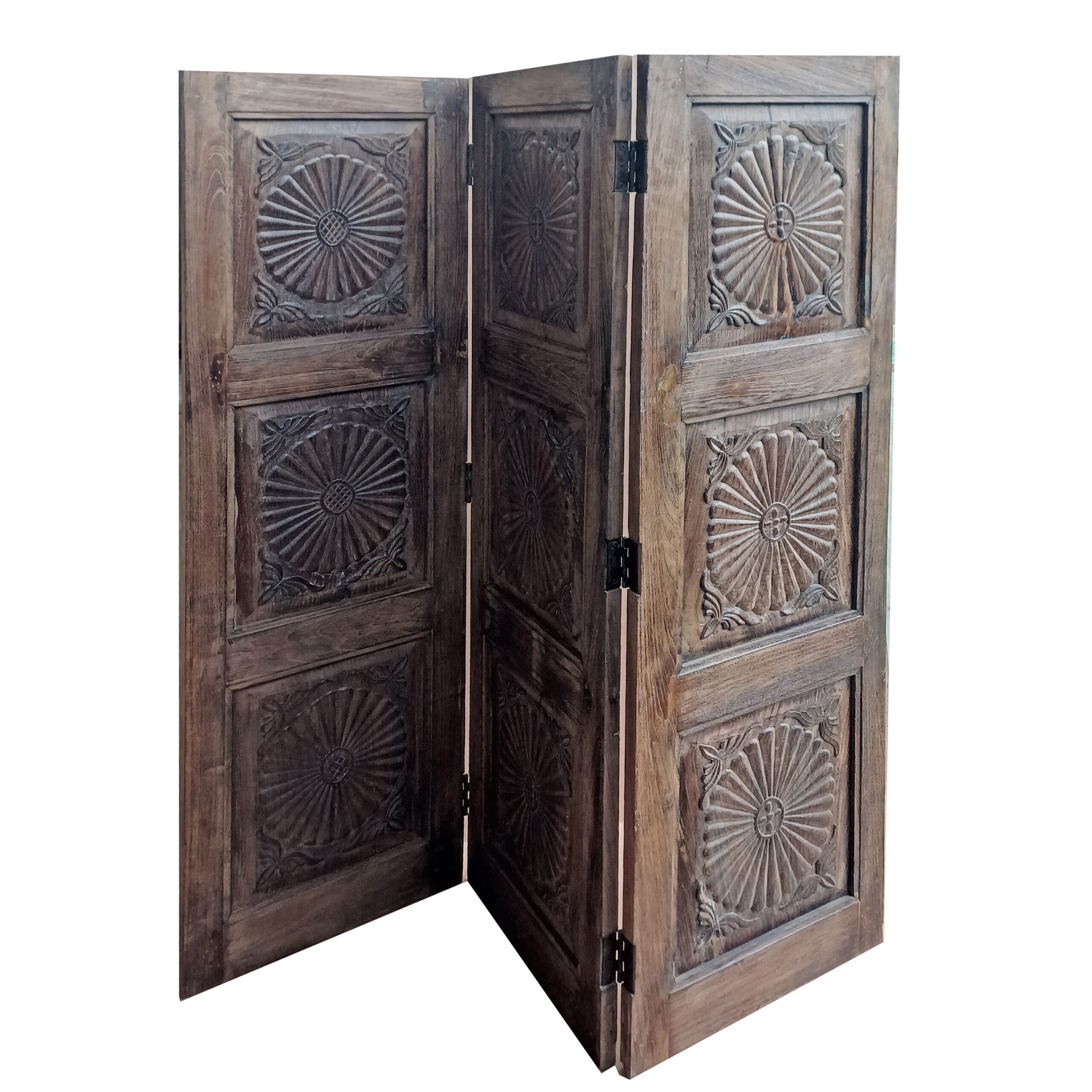 Biombo de madera tallada Biombo de madera tallada de Casa Azul