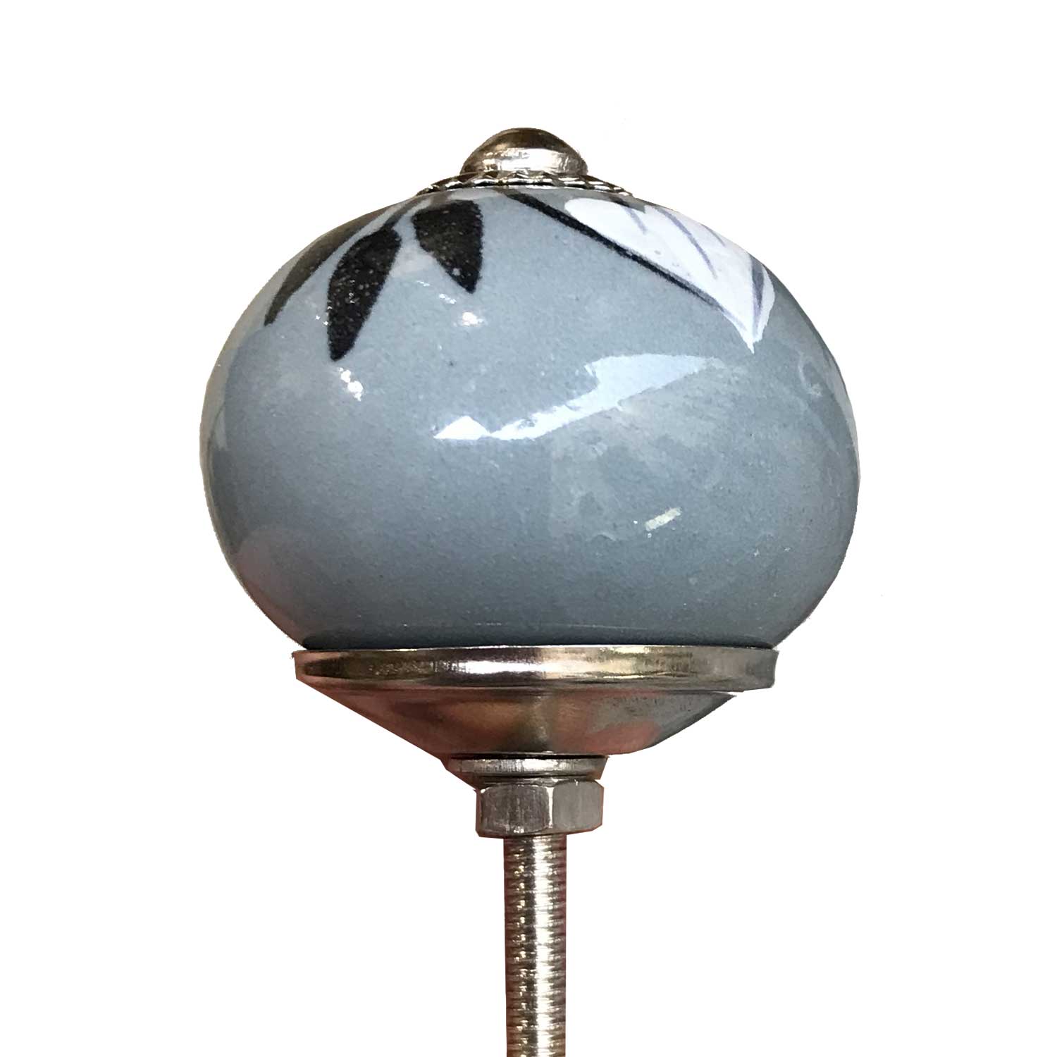 Pomos cerámica fantasía en gris