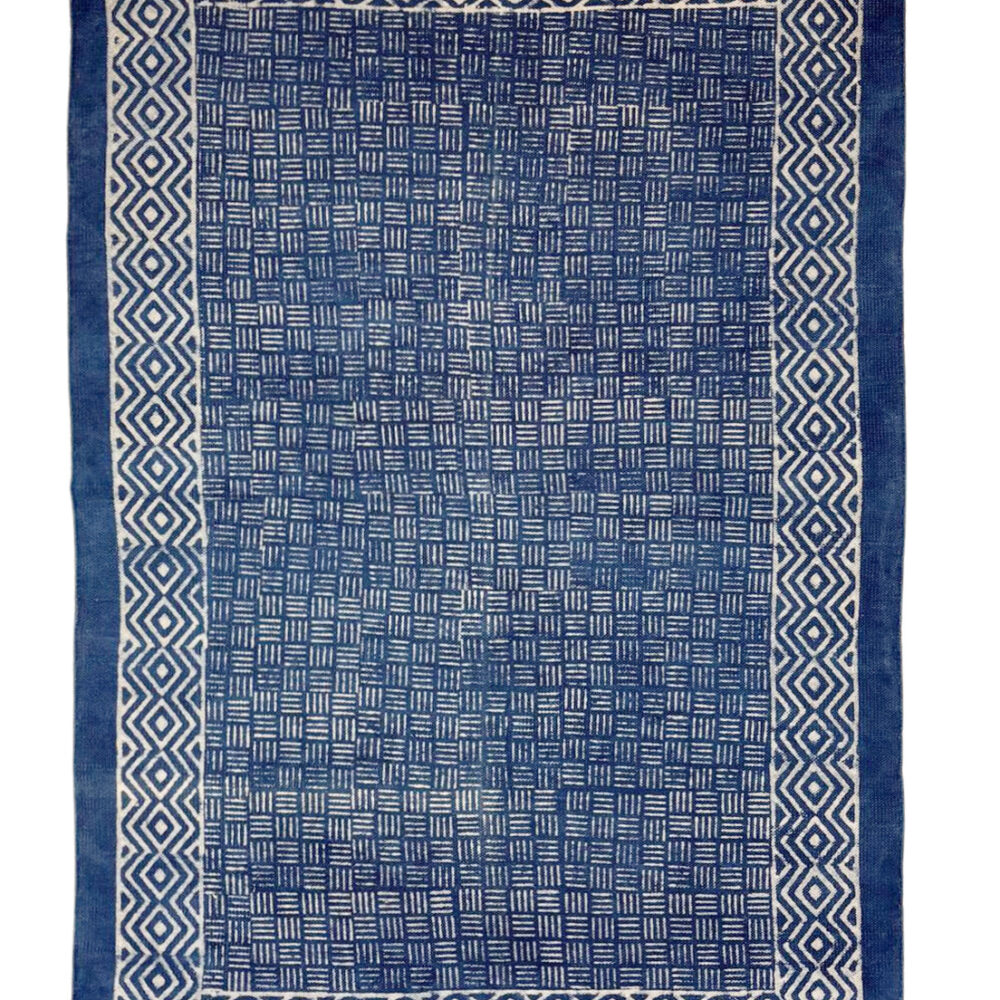 Alfombra de algodón Block print