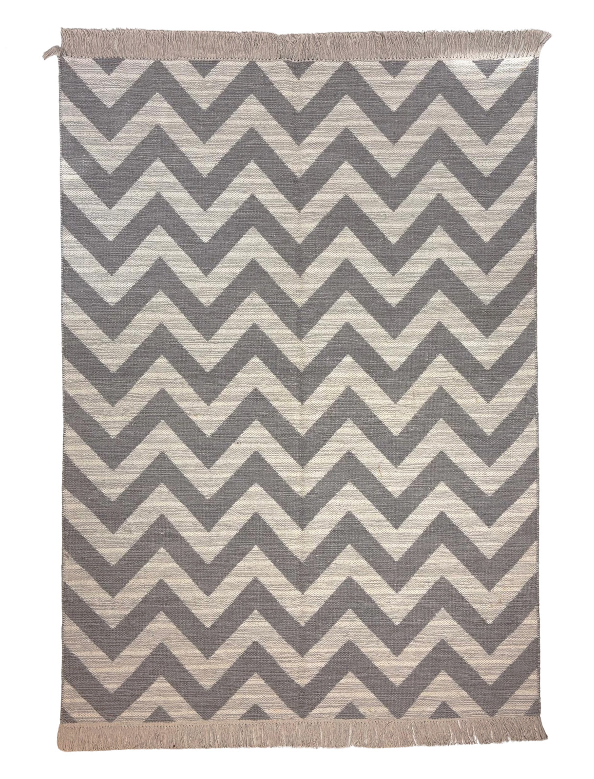 Kilim lana y yute bicolores - Imagen 1