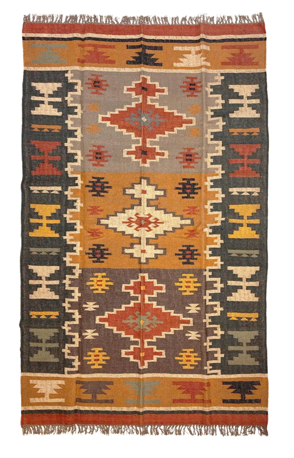 Kilim lana y yute tamaño L - Imagen 1