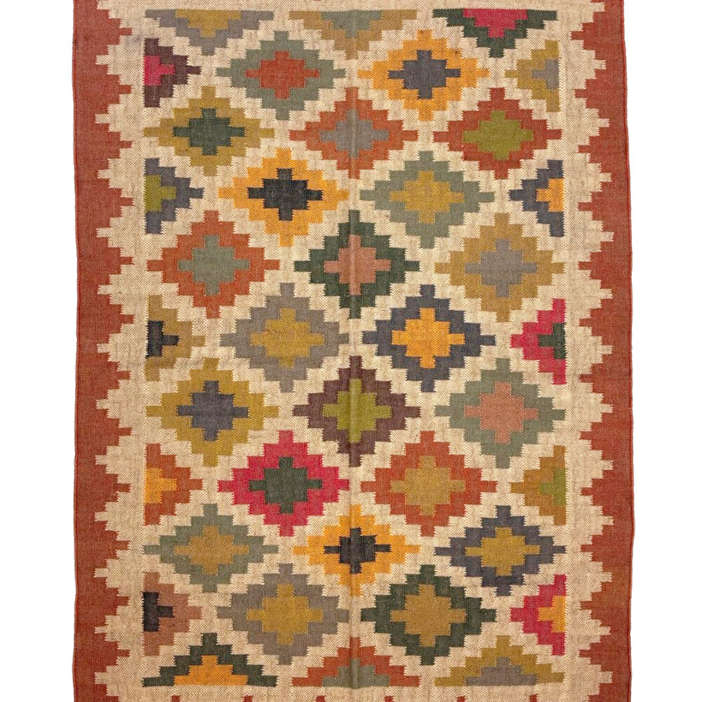 Kilim lana y yute tamaño M