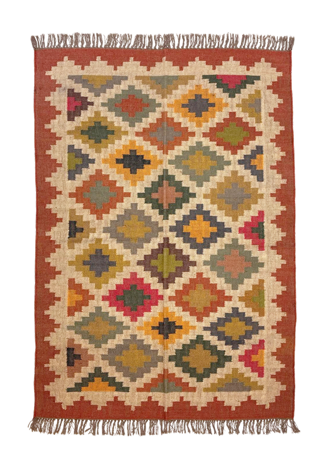 Kilim lana y yute tamaño M - Imagen 1